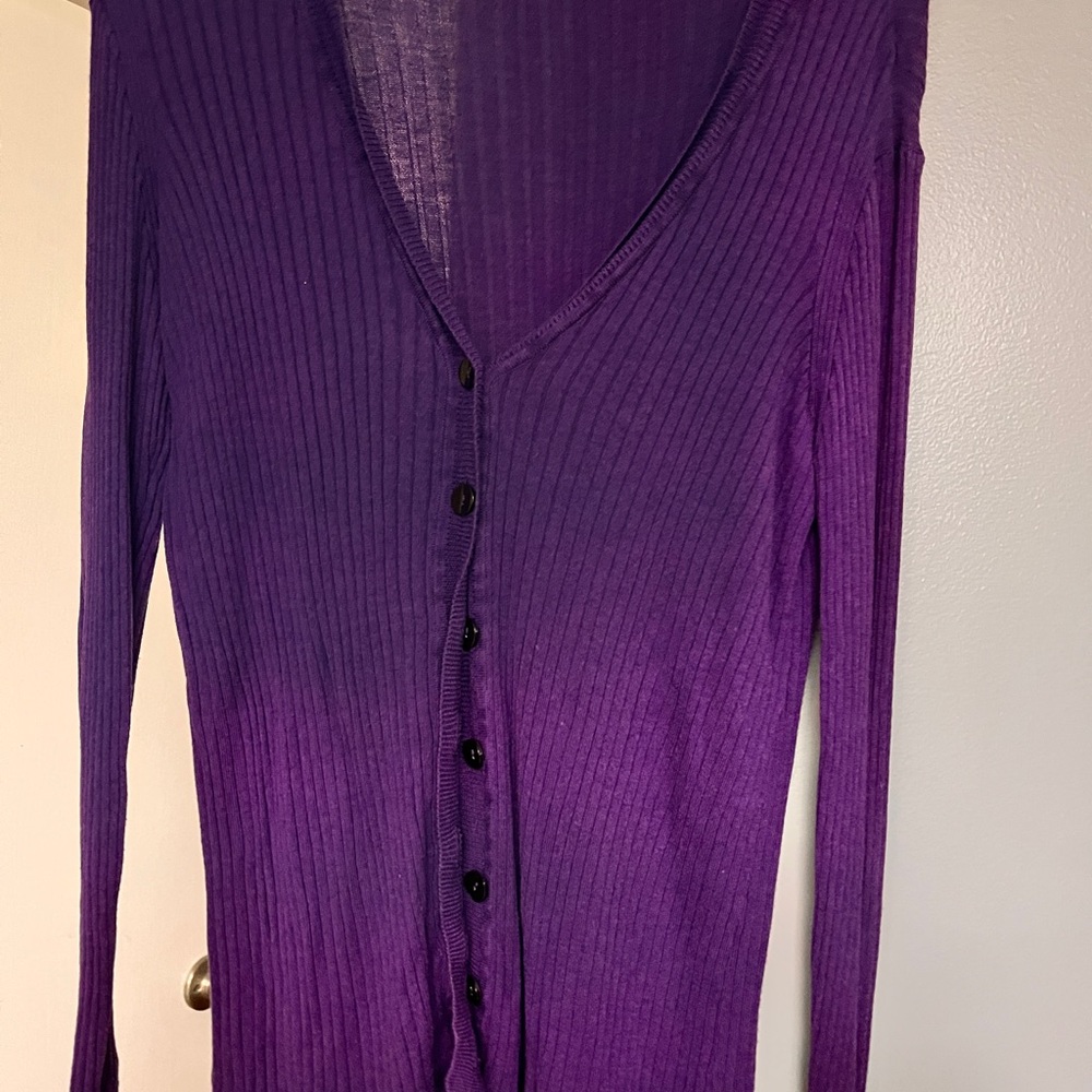 Daisy Fuentes Deep Purple Knit Top